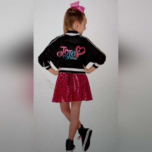 NWT RUBIES JOJO SIWA BOMBER JACKET SKIRT AND BOW CHILDS COSTUME MEDIUM - Picture 2 of 12